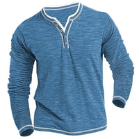 Addison™ | Herren Langarm V-Ausschnitt – Blau