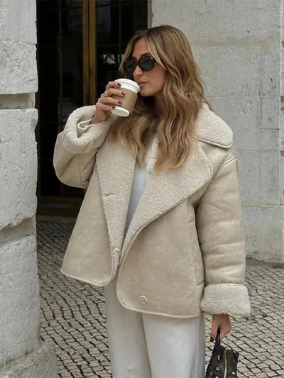 Klesundra | Neue Damenjacke mit Revers Chic und Modisch