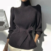 Daphne - Eleganter Rollkragenpullover – Schwarz