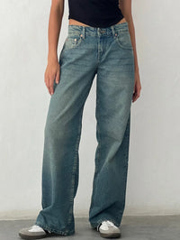 Tiana™ Wide-Leg Jeans – Nostalgisches Blau