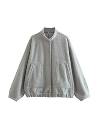 Saira | Oversized Bomberjacke Mit Taschen – Grau