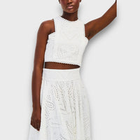 Lorina – Zweiteiler mit Cut-Out-Romantik – Weiß