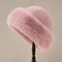 Franzi - Eleganter Pelzhut – Rosa