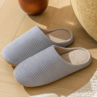 Unisex Gestreifte Drinnen Hausschuhe | Bequem – Blau