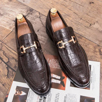 Stellan - Premium-Loafer mit Schnalle – Braun