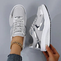 Phoebe | Freizeit-Sportschuhe für Frauen – Silber