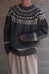 Lucas | Vintage Icelandic Sweater – Grau
