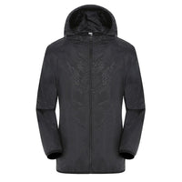 Unisex Wasserdichter Trenchcoat | Mit Kapuze – Schwarz