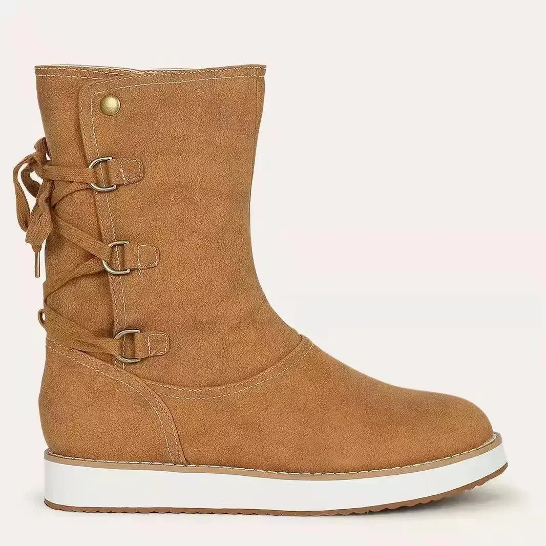 Bernita | Flache Schnürstiefeletten mit Rückenschnürung für Damen
