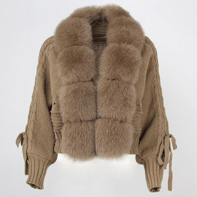 Lixx | Luxury Wintermantel für Damen mit echtem Fuchsfellkragen