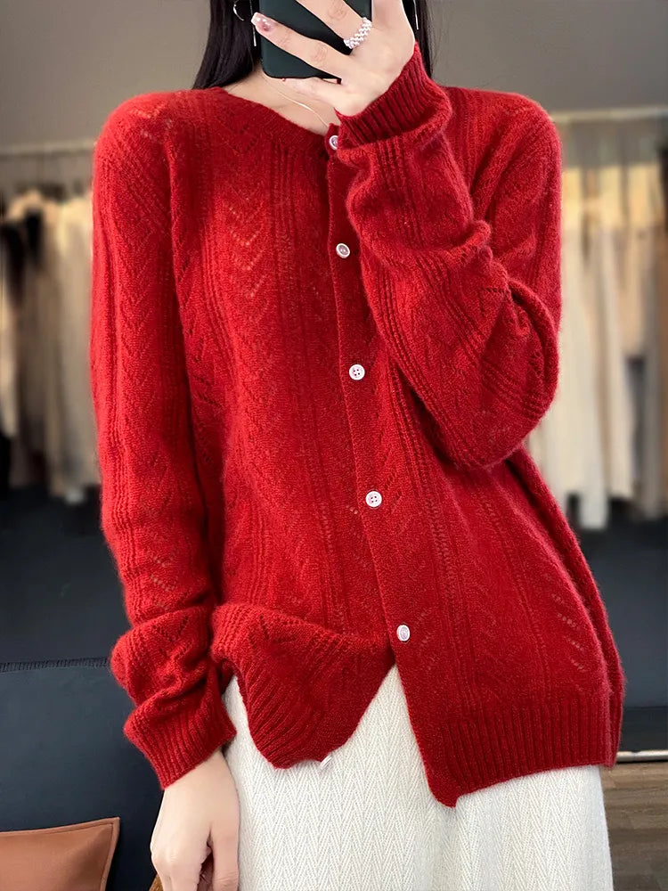 Koira | Weicher Strickcardigan mit Zopfmuster