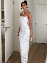 Vera | Mykonos Blumig Kleid – Weiß
