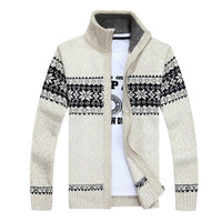 Jacob | Zip-Up Vintage Cardigan – Weiß