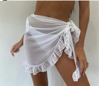 Soraia™ I Ruffle Bikini Cover-Up Sarong – Weiß