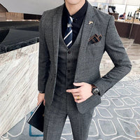 Herren Dreiteilig Formell Hochzeitsgast Anzug Set | Elegante – Grau