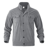 Velkor™ Jacke mit Gerippter Textur und Raffinierter Ausstrahlung – Hellgrau