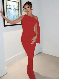 Helena | Ärmelloses Maxikleid – Rot