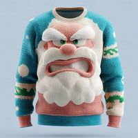 Joris™ – Unisex-Sweatshirt in limitierter Auflage mit 3D-Aufdruck von Santa Claus – Grün