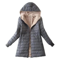 Elise | Gepolsterte Winterjacke – Grau