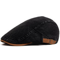 Schiebermütze aus Premium Denim – Schwarz