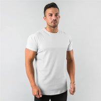 Herren Atmungsaktiv Sportlich T-Shirt | Kurzarm – Weiß