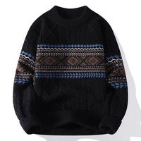 Erik | Strickpullover im nordischen Stil für Herren – Schwarz