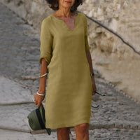 Heidi-Mode | Elegante Knielange Kleid – Khaki