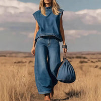 Nyvora™-Set aus Jeans mit Modernem Schnitt und Erstklassiger Passform – Blau