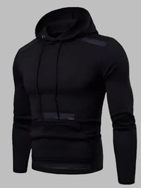 Sommerlicher Hoodie für Herren - Leichter Pullover mit Kapuze – Schwarz