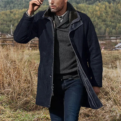 Klefirath | Neue europäische Herren-Mittellange Jacke im integrierten Stil aus Baumwolle