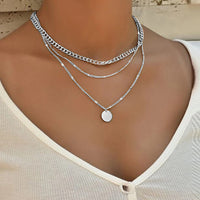 Gold und Silber Plated Halskette – Silber