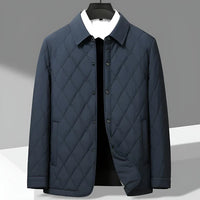 JANNIK - GESTEPPTES JACKE MIT KNÖPFEN – Blau