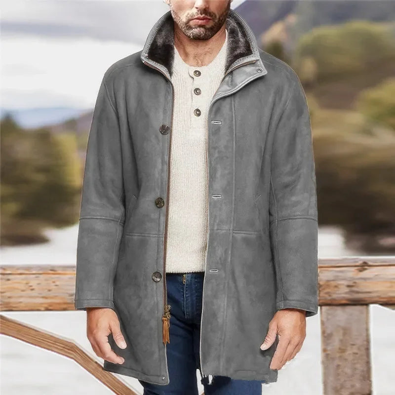 Klefirath | Neue europäische Herren-Mittellange Jacke im integrierten Stil aus Baumwolle