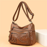 Dorothea - Vintage PU Leder Tasche – Braun