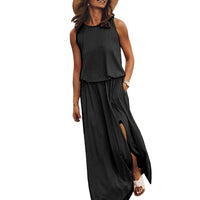 Elsie -   Elegantes Sommer-Maxikleid – Schwarz