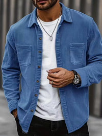 Paul | Lässiges Overshirt für moderne Looks – Pfauenblau