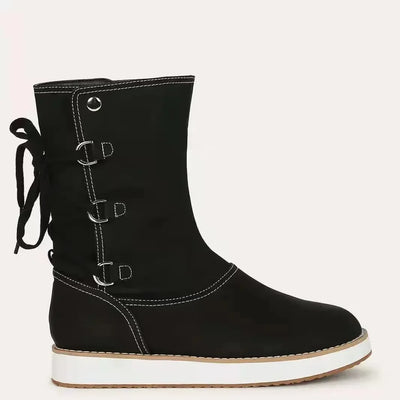 Bernita | Flache Schnürstiefeletten mit Rückenschnürung für Damen