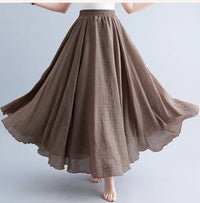 Heidi-Mode | Maxi Rock für Damen Luftig & Modisch – Khaki