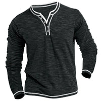 Addison™ | Herren Langarm V-Ausschnitt – Schwarz