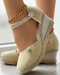 La Mer Espadrilles Plateau | Stilvolle, bequeme Keilabsatz-sandaletten für Damen – Beige