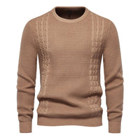 Drechsler | Strick Casual Warme Herrenpullover – Braun