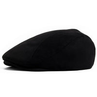 Unisex Vintage Baskenmütze | Klassisch – Schwarz