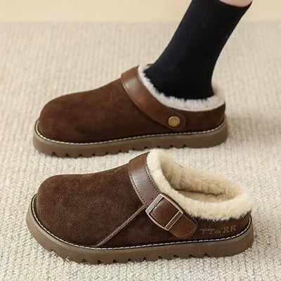Paladaya | Elegante Wildleder-Clogs mit Plüschfutter