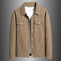 Dwayne - Weiche gerippte Herrenjacke für lässige Herbstlooks – Braun