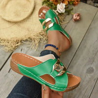 Lina | Orthopädische Wedge-Heel Sandalen™ – Grün