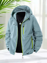 Rivor™ - Leichte Wasserdichte Outdoor-Jacke mit Kapuze – Hellblau