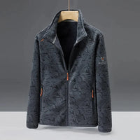 Unisex Modische Fleece Jacke | Warme – Dunkelgrau (Herren)