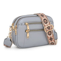 Violett | Finsk PU Leder Schultertasche – Hellblau