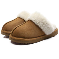 Damen Schal Hausschuhe – Khaki