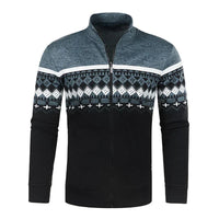 Luke | Zip-Up Vintage Cardigan – Blau